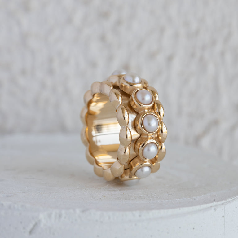 Ring JANAJA Perlen Silber