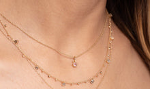 Sternzeichen Halskette JUNGFRAU VIRGO Silber und Gold mit Diamanten EXPRESS
