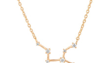 Sternzeichen Halskette JUNGFRAU VIRGO Silber und Gold mit Diamanten EXPRESS