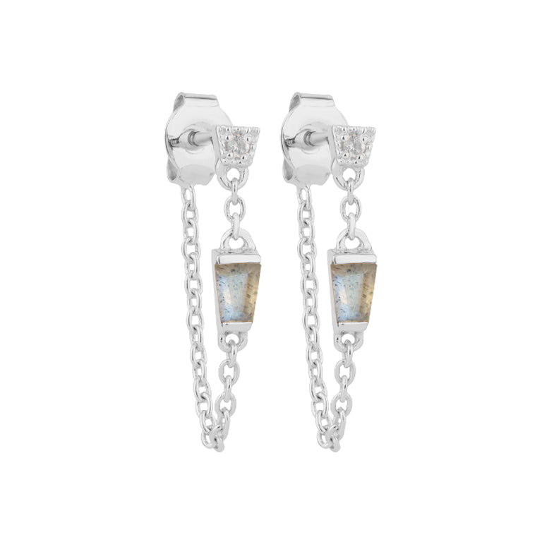 Ohrstecker  KARO mit Labradorit Silber EXPRESS