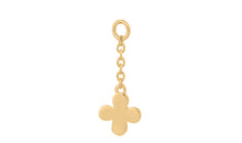 Charm KLEEBLATT Silber