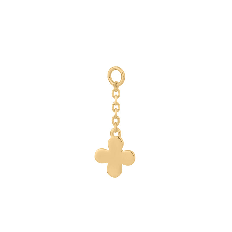 Charm KLEEBLATT Silber