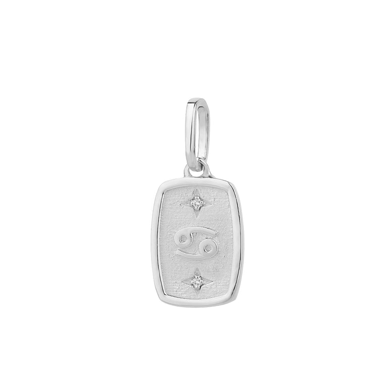 Medaillon STERNZEICHEN Silber mit Diamanten