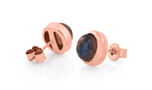 Ohrstecker LOTTA mit Labradorit rund 8mm