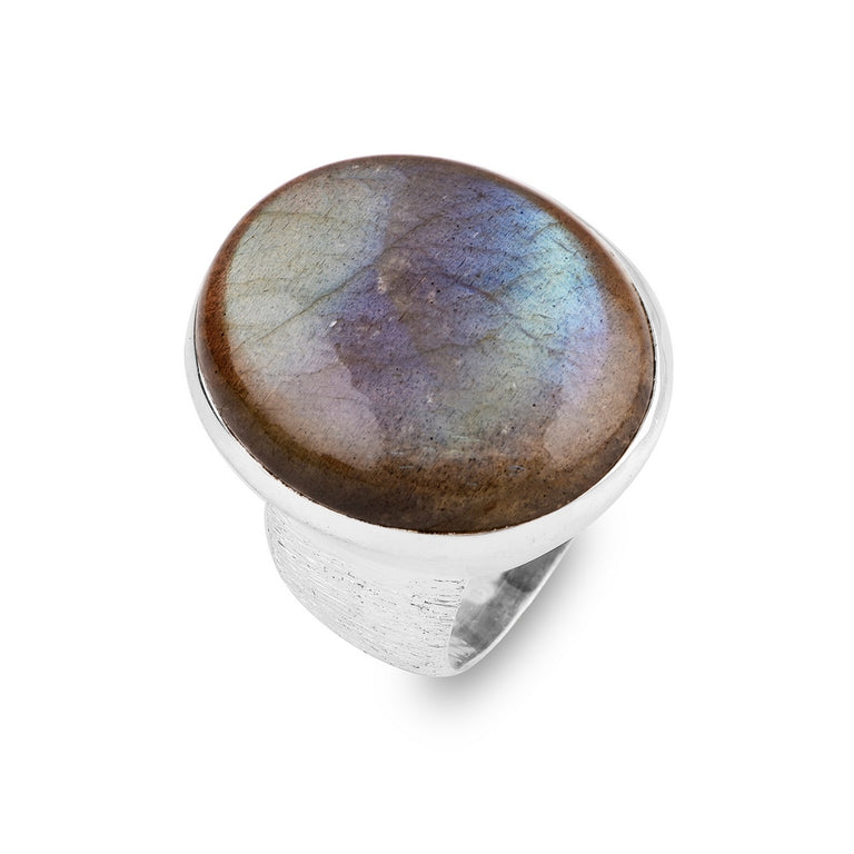 Ring SHANTI mit Labradorit