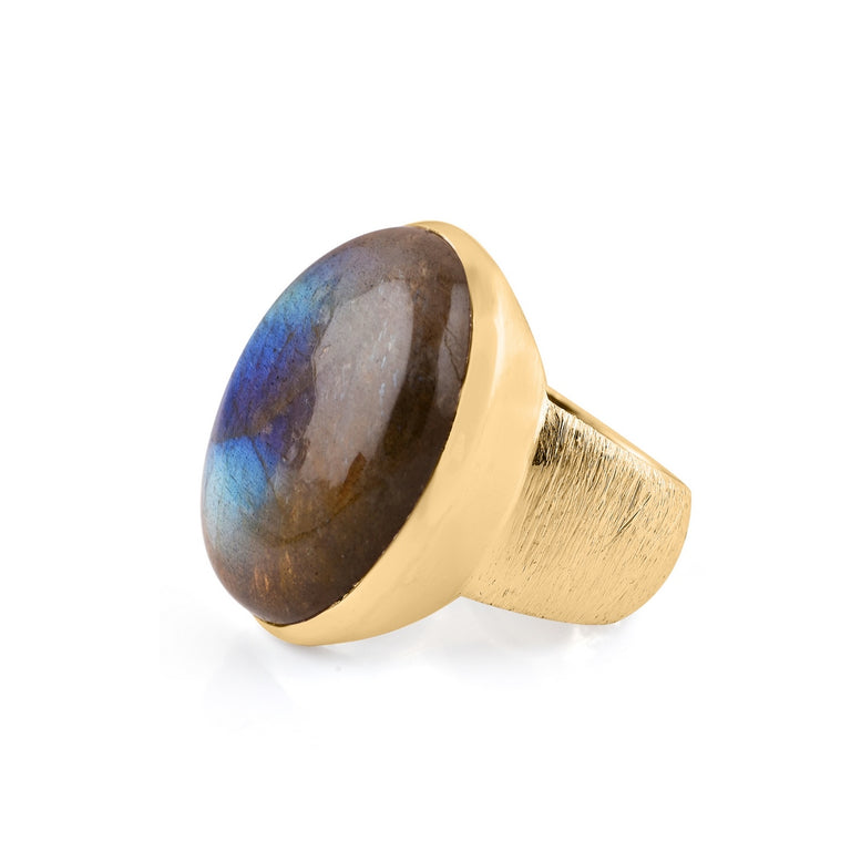 Ring SHANTI mit Labradorit
