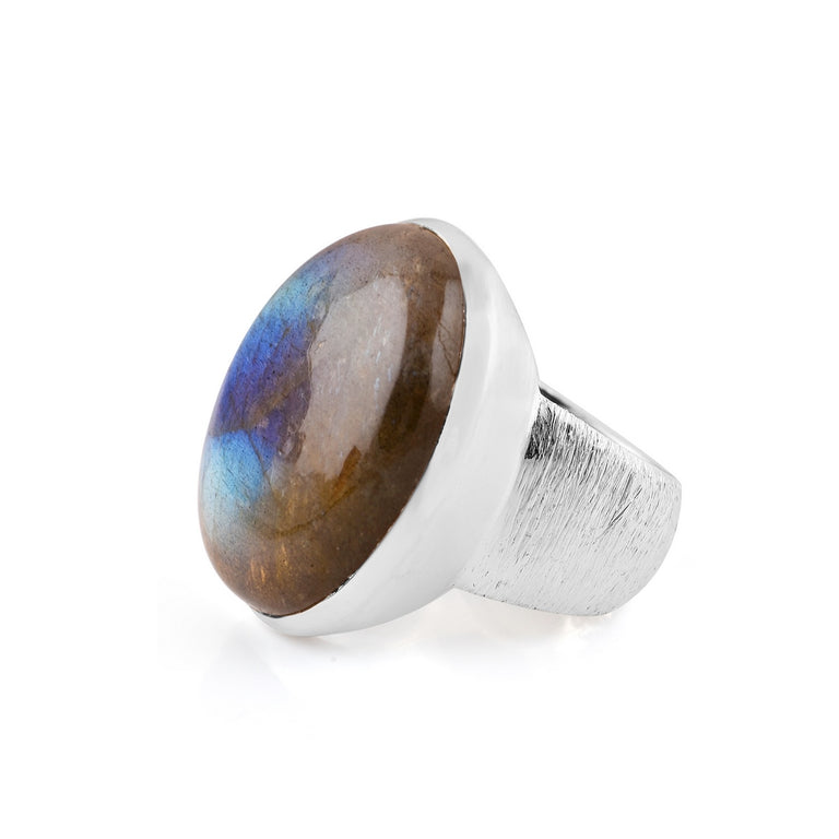 Ring SHANTI mit Labradorit
