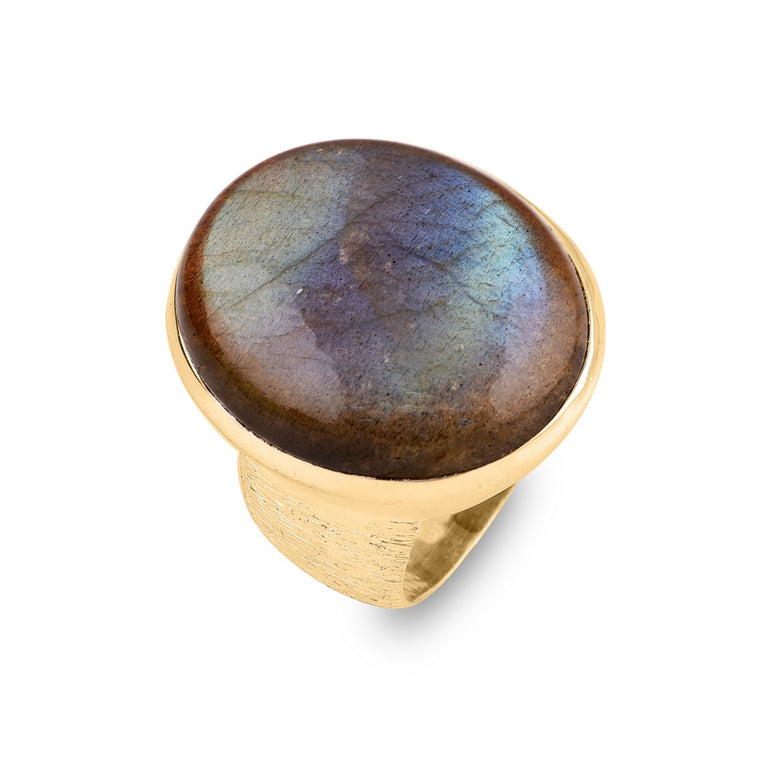 Ring SHANTI mit Labradorit