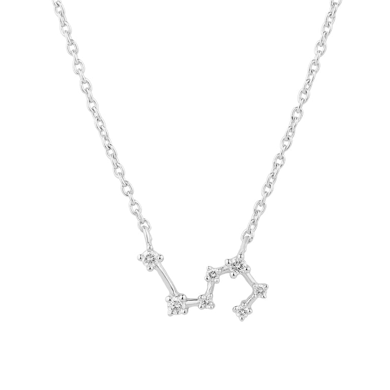 Sternzeichen Halskette LOEWE LEO Silber und Gold mit Diamanten EXPRESS