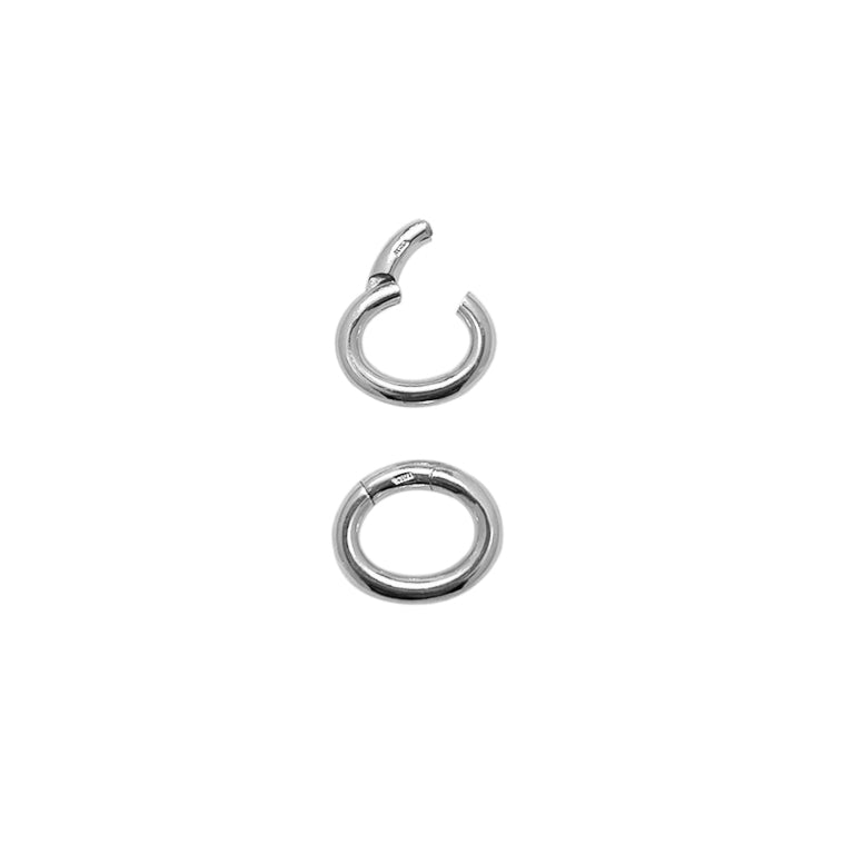 CLIP LOCK 14X17X3mm oval Silber EXPRESS