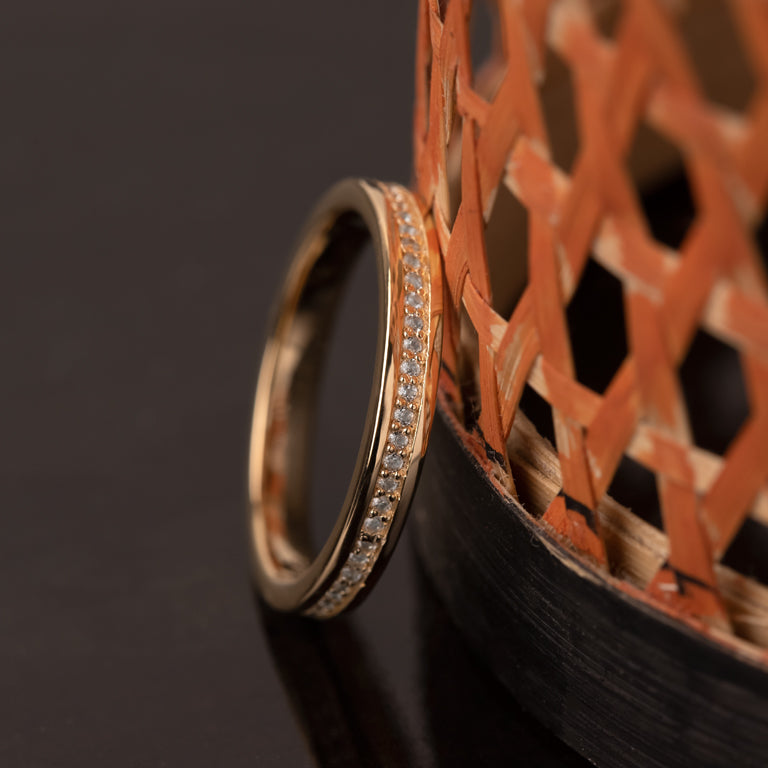 Memory Ring MANUELA mit Diamanten 1mm