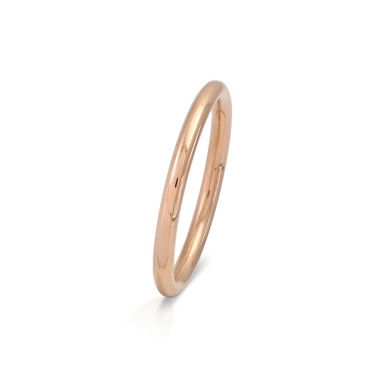 Edelstahl Ring PNEU rose 2 mm poliert