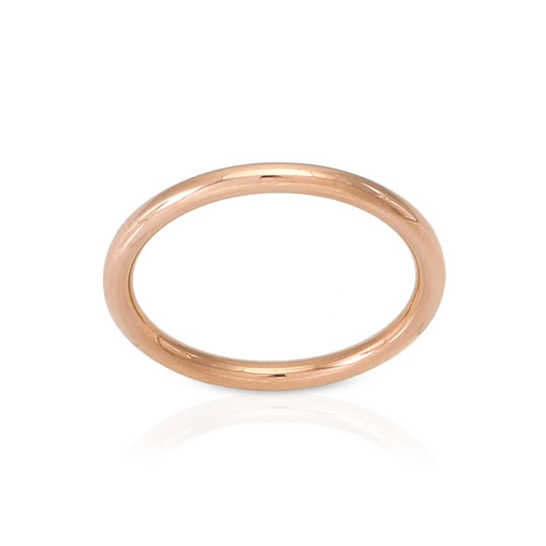 Edelstahl Ring PNEU rose 2 mm poliert