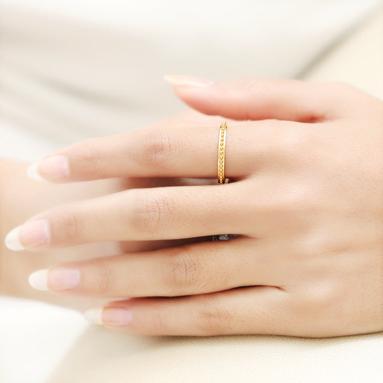 Edelstahl Ring 2.5 mm gelb