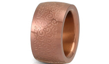 Edelstahl Ring braun 14mm mit Muster