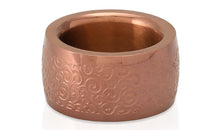 Edelstahl Ring braun 14mm mit Muster