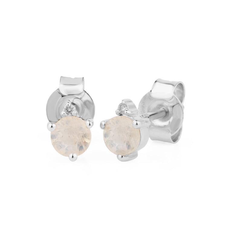 Ohrstecker MONDSTEIN Sternzeichen WAAGE, STEINBOCK, WIDDER Gold  EXPRESS