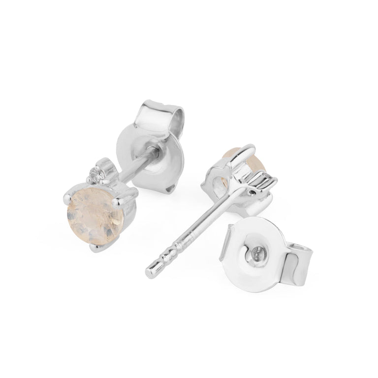 Ohrstecker MONDSTEIN Sternzeichen WAAGE, STEINBOCK, WIDDER Gold  EXPRESS