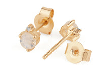 Ohrstecker MONDSTEIN Sternzeichen WAAGE, STEINBOCK, WIDDER Gold  EXPRESS