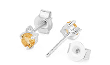 Ohrstecker ZITRIN Sternzeichen JUNGFRAU, WIDDER, LOEWE