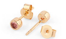 Ohrstecker  HARRIET Rosaturmalin 3mm