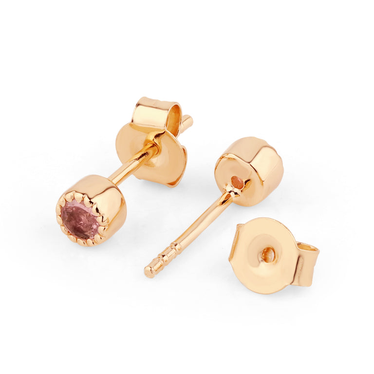 Ohrstecker  HARRIET Rosaturmalin 3mm