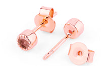 Ohrstecker  HARRIET Rosaturmalin 3mm