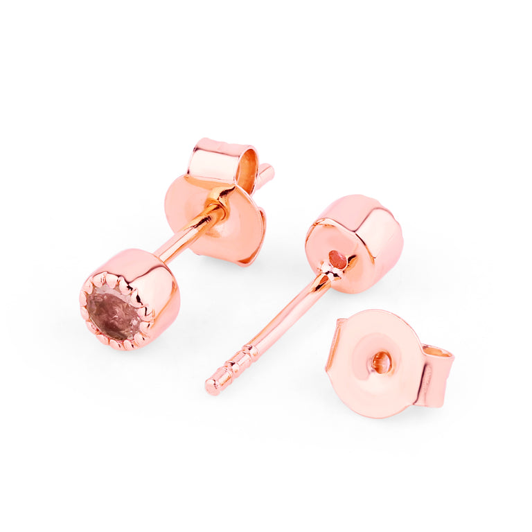 Ohrstecker  HARRIET Rosaturmalin 3mm