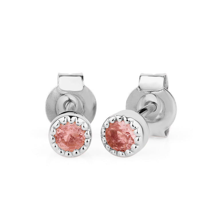 Ohrstecker  HARRIET Rosaturmalin 3mm