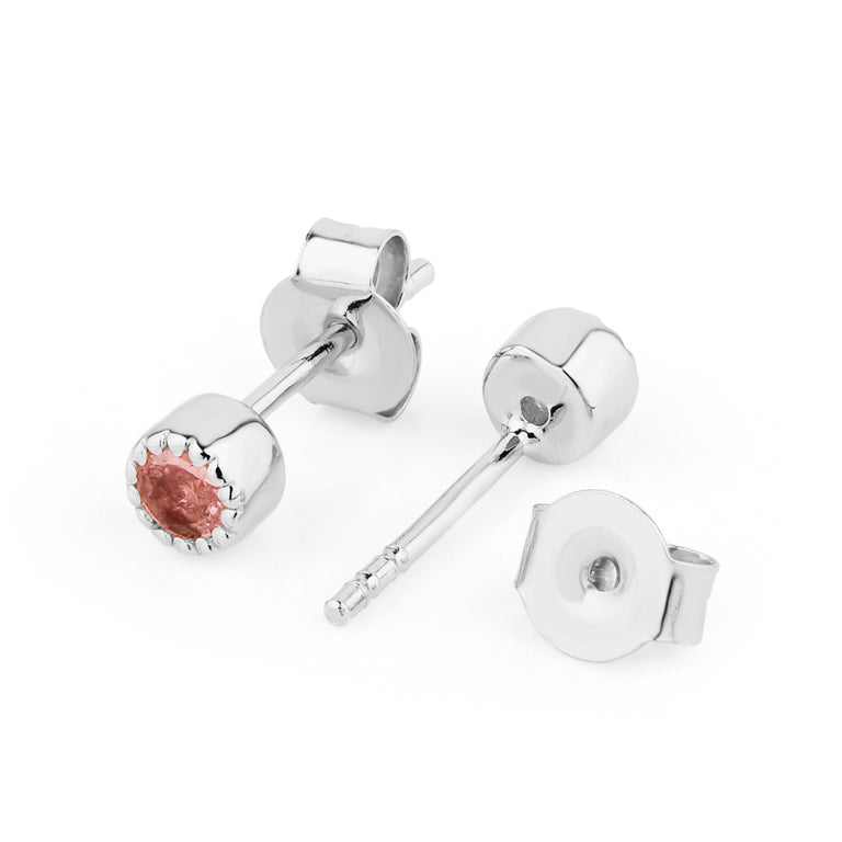 Ohrstecker  HARRIET Rosaturmalin 3mm