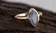 Ring INGE NAVETTE mit Labradorit