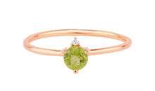 Ring PERIDOT Sternzeichen Jungfrau, Löwe, Wassermann