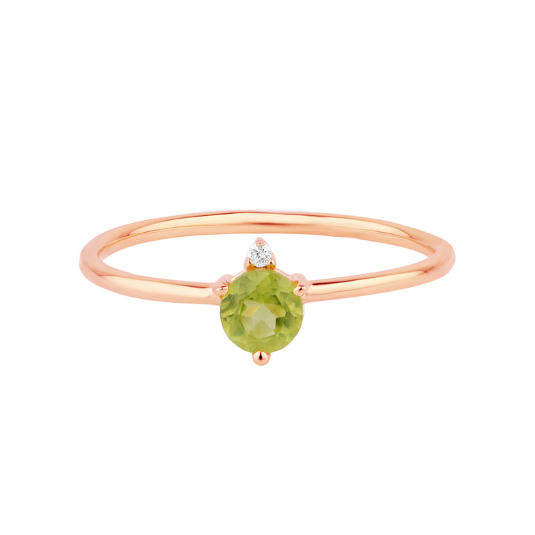 Ring PERIDOT Sternzeichen Jungfrau, Löwe, Wassermann