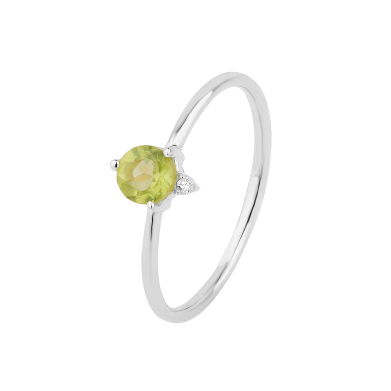 Ring PERIDOT Sternzeichen Jungfrau, Löwe, Wassermann