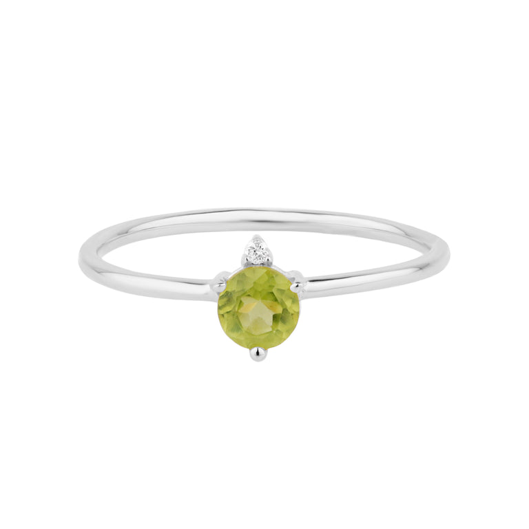 Ring PERIDOT Sternzeichen Jungfrau, Löwe, Wassermann