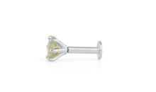 Piercing BRIANA 4mm  Grünturmalin Silber
