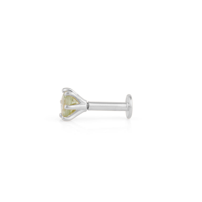 Piercing BRIANA 4mm  Grünturmalin Silber