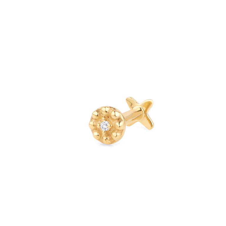 Piercing BLUME mit Diamant