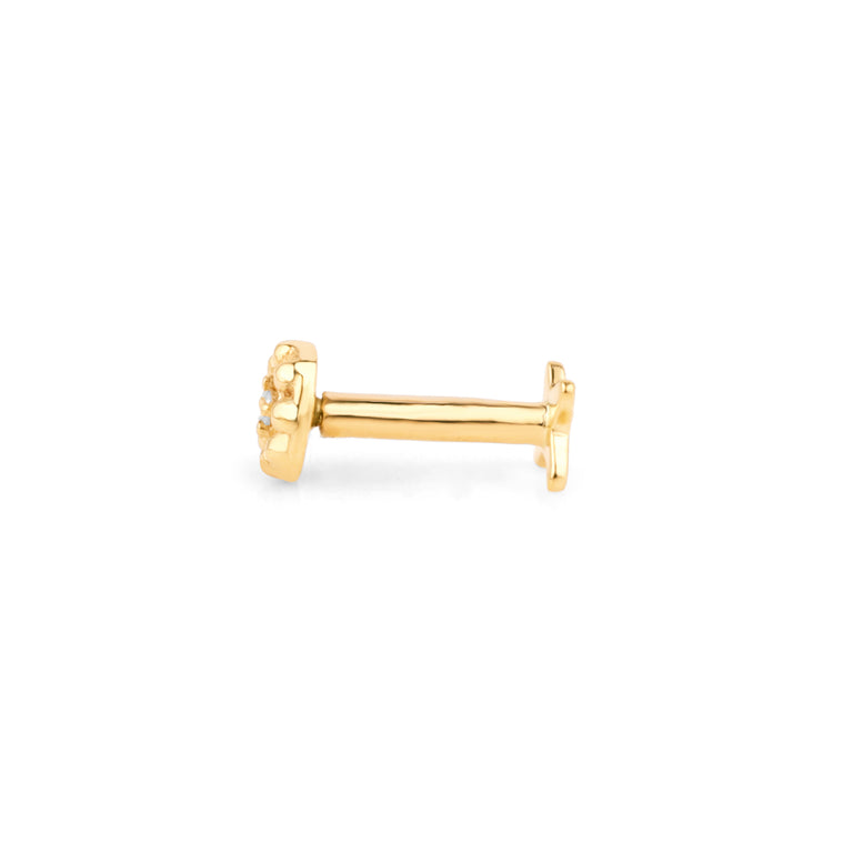 Piercing BLUME mit Diamant