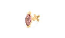 Piercing NAVETTE mit Rosaturmalin
