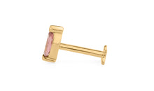 Piercing NAVETTE mit Rosaturmalin