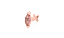 Piercing NAVETTE mit Rosaturmalin
