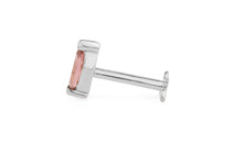 Piercing NAVETTE mit Rosaturmalin