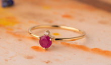 Ring RUBIN Sternzeichen Widder, Löwe, Skorpion