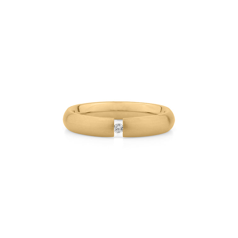 Spannring WIARA 4mm aus Edelstahl mit Zirkonia