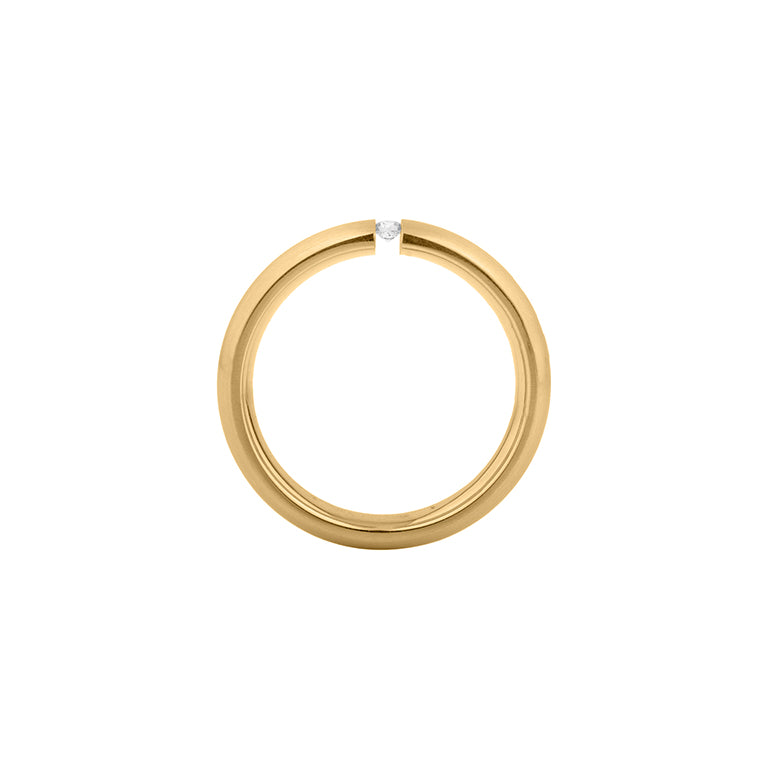 Spannring WIARA 4mm aus Edelstahl mit Zirkonia