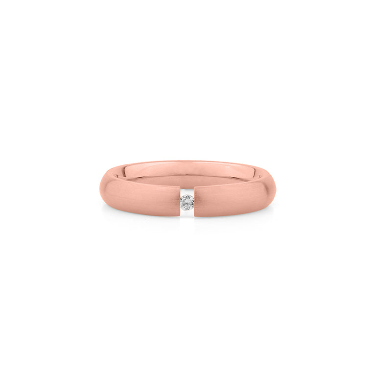Spannring WIARA 4mm aus Edelstahl mit Zirkonia