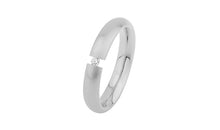 Spannring WIARA 4mm aus Edelstahl mit Zirkonia