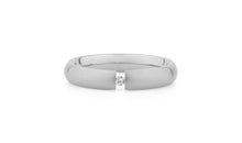 Spannring WIARA 4mm aus Edelstahl mit Zirkonia