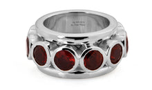 Ring MALLORY Granat Silber